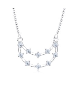 Lovely Gemstone Design Silver Necklaces SPE-4245